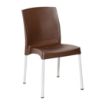 Picture of Bolero Elements Polypropylene Plain Side Chairs Dark Brown (4 Pack)
