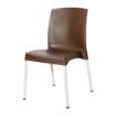 Picture of Bolero Elements Polypropylene Plain Side Chairs Dark Brown (4 Pack)