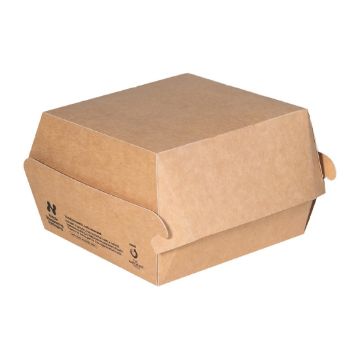 Picture of Notpla 6" Clamshell Burger Boxes - Kraft (300 Pack)