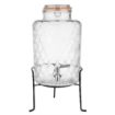 Picture of Olympia Geo Glass Clip-Top Drinks Dispenser with Wire Stand 8Ltr