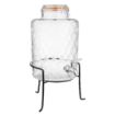 Picture of Olympia Geo Glass Clip-Top Drinks Dispenser with Wire Stand 8Ltr