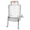 Picture of Olympia Geo Glass Clip-Top Drinks Dispenser with Wire Stand 8Ltr