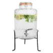 Picture of Olympia Geo Glass Clip-Top Drinks Dispenser with Wire Stand 8Ltr