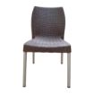 Picture of Bolero Elements Polypropylene Rattan Side Chairs Dark Brown (4 Pack)