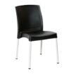 Picture of Bolero Elements Polypropylene Plain Side Chairs Black (4 Pack)