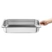 Picture of Caterboss Essentials Stainless Steel Gastronorm Tray 1/1 100mm (Pack 3)