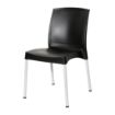 Picture of Bolero Elements Polypropylene Plain Side Chairs Black (4 Pack)