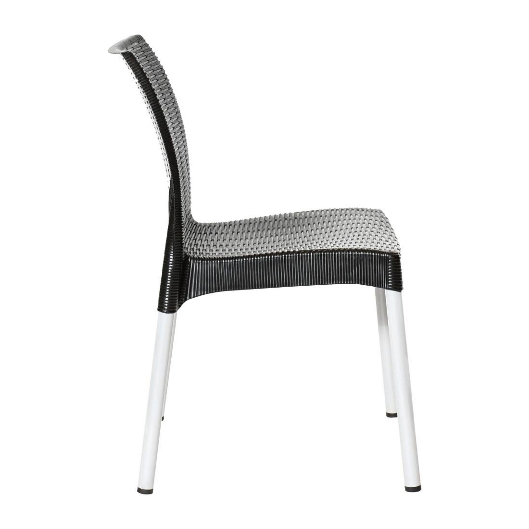 Picture of Bolero Elements Polypropylene Rattan Side Chairs Black (4 Pack)