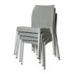 Picture of Bolero Elements Polypropylene Rattan Side Chairs Grey (4 Pack)