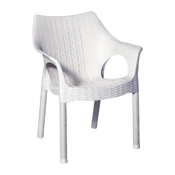 Picture of Bolero Elements Polypropylene Armchairs Snow (4 Pack)