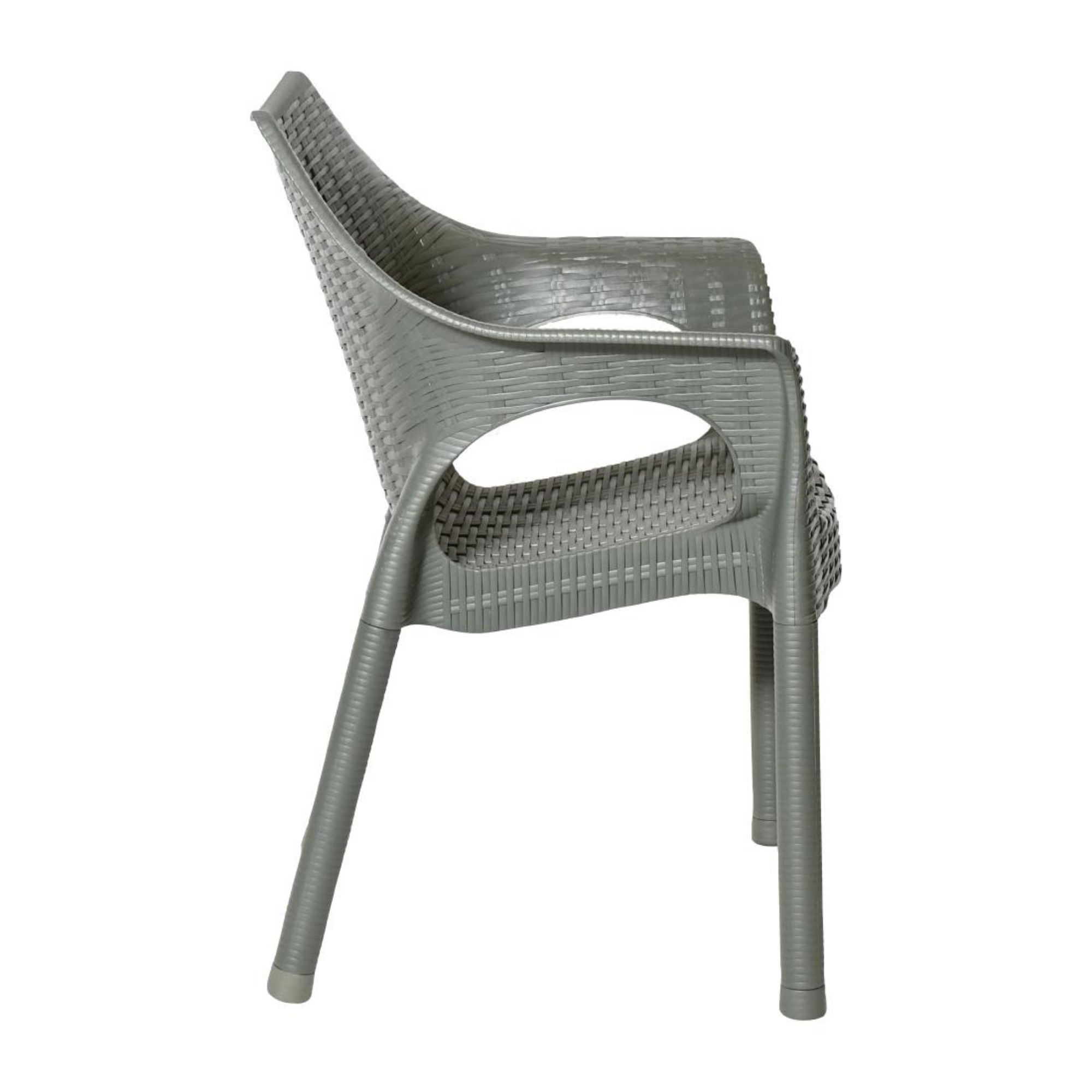 Picture of Bolero Elements Polypropylene Armchairs Olive Green (4 Pack)