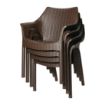 Picture of Bolero Elements Polypropylene Armchairs Dark Brown (4 Pack)