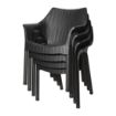 Picture of Bolero Elements Polypropylene Armchairs Black (4 Pack)