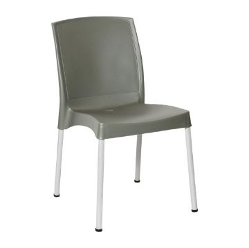 Picture of Bolero Elements Polypropylene Plain Side Chairs Olive Green (4 Pack)