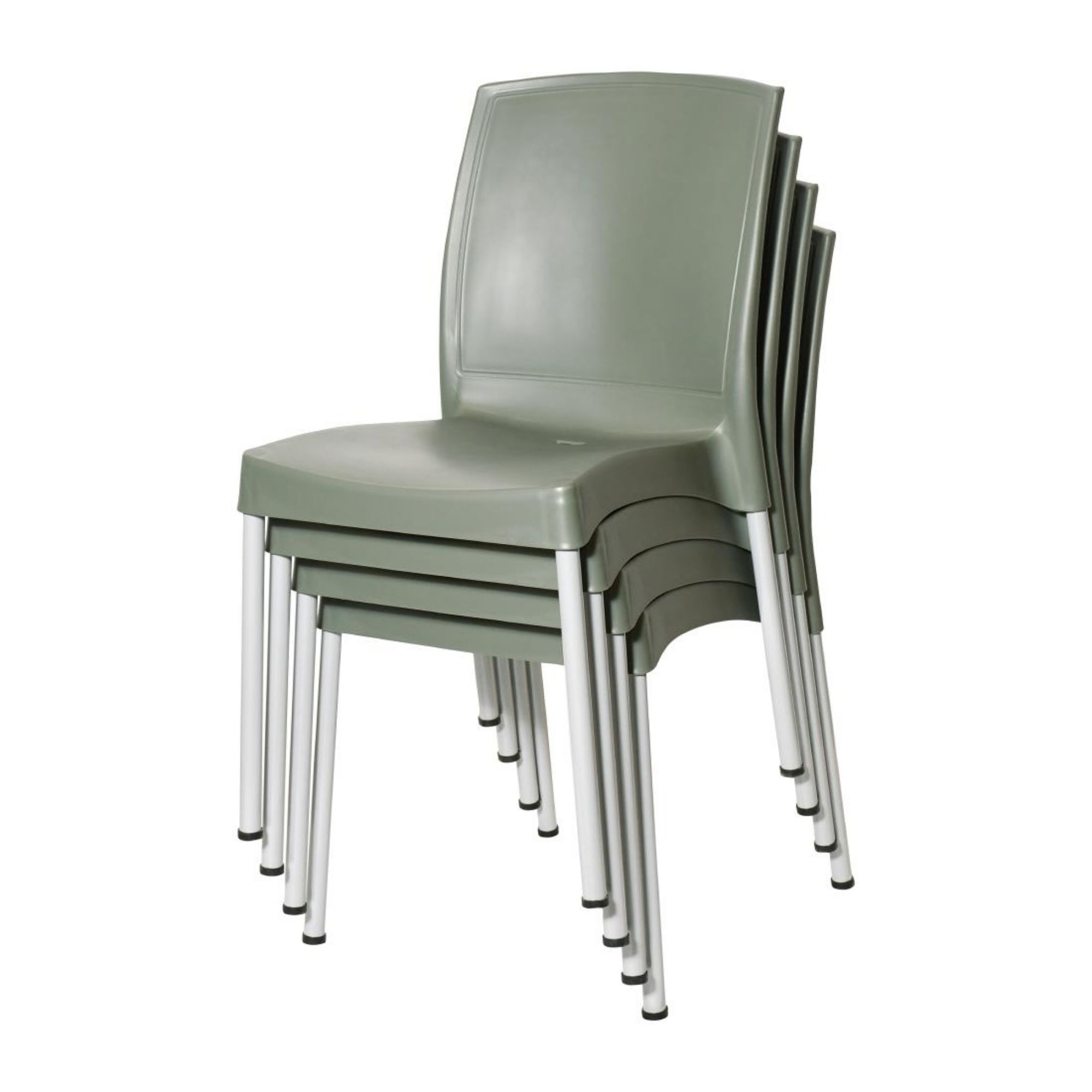 Picture of Bolero Elements Polypropylene Plain Side Chairs Olive Green (4 Pack)