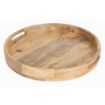 Picture of Olympia Mango Wood Round Deep Sided Tray 400mm