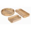 Picture of Olympia Mango Wood Round Deep Sided Tray 400mm