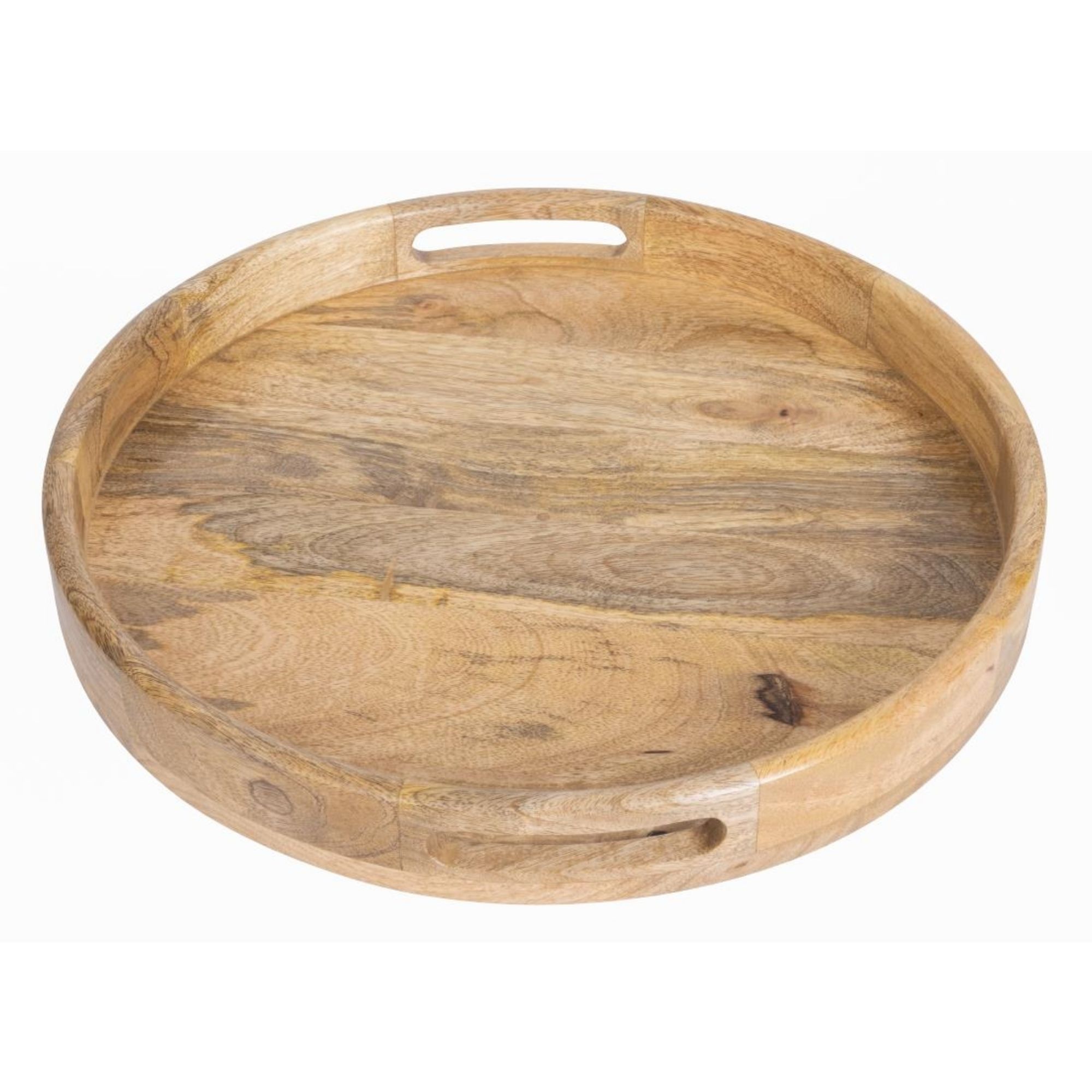 Picture of Olympia Mango Wood Round Deep Sided Tray 400mm