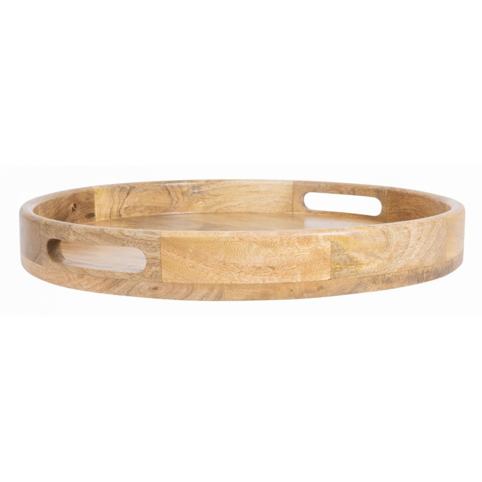 Picture of Olympia Mango Wood Round Deep Sided Tray 400mm