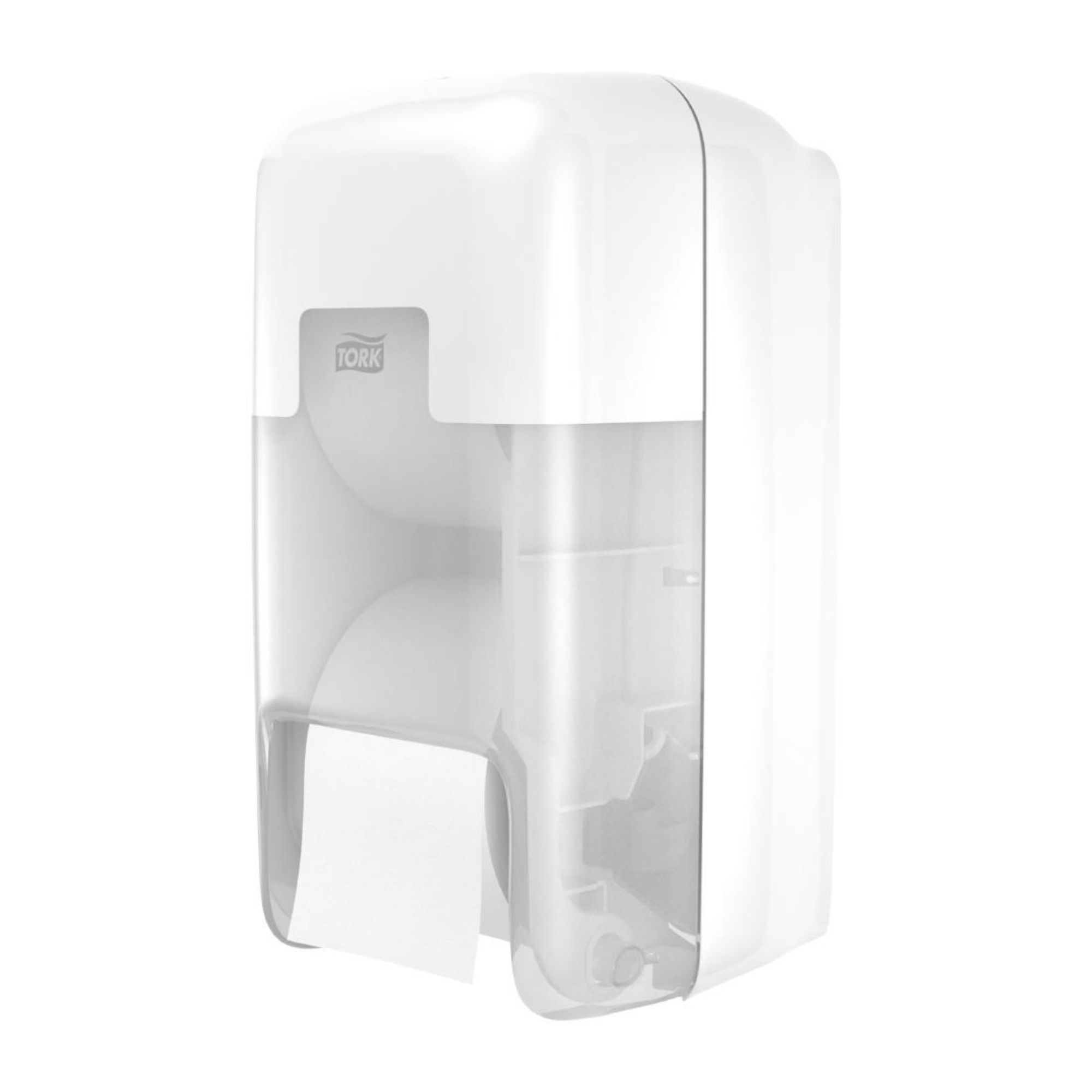 Picture of Tork OptiServe Coreless 2-Roll Toilet Roll Dispenser White