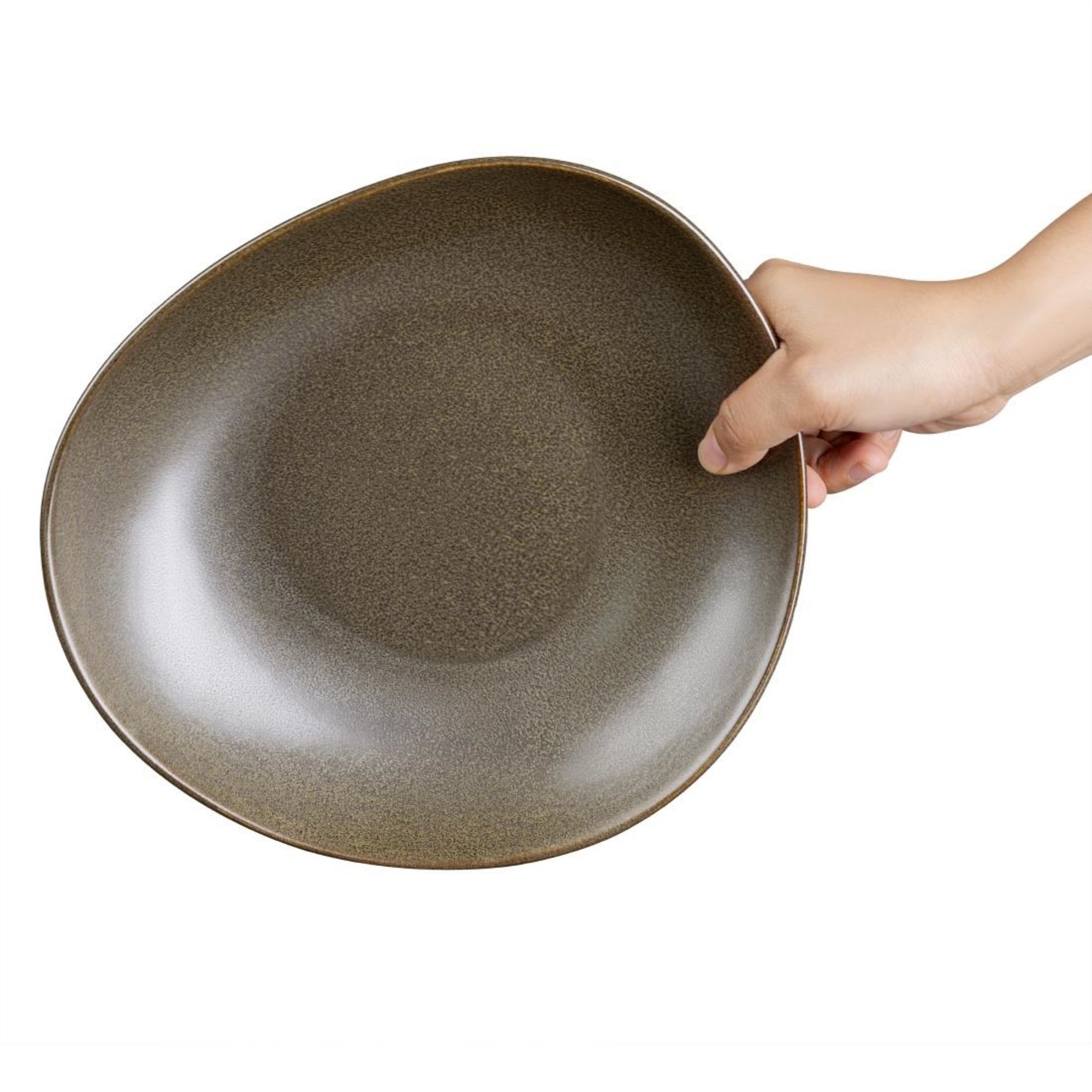 Picture of Olympia Ember Mahogany Triangle Bowls 245x220mm (4 Pack)