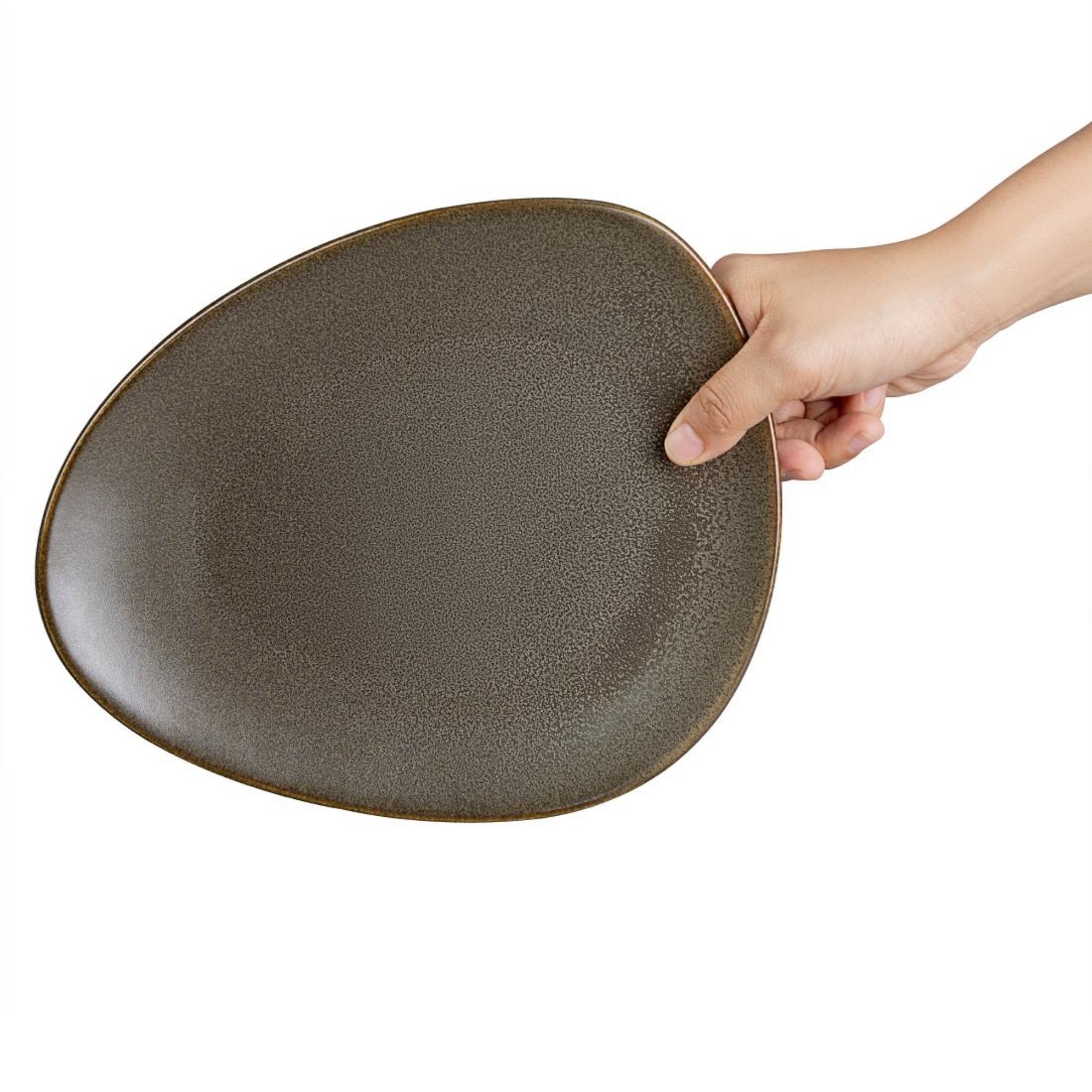 Picture of Olympia Ember Mahogany Triangle Plates 250x207mm (6 Pack)