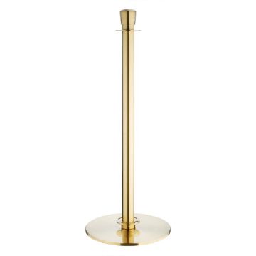 Picture of Bolero Flat Base Barrier Banner Posts Brushed Brass (2 Pack)