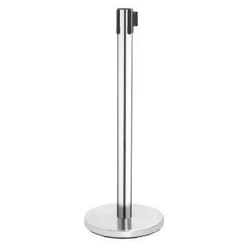 Picture of Bolero Polished Stainless Steel Black Strap Barriers 3m (2 Pack)