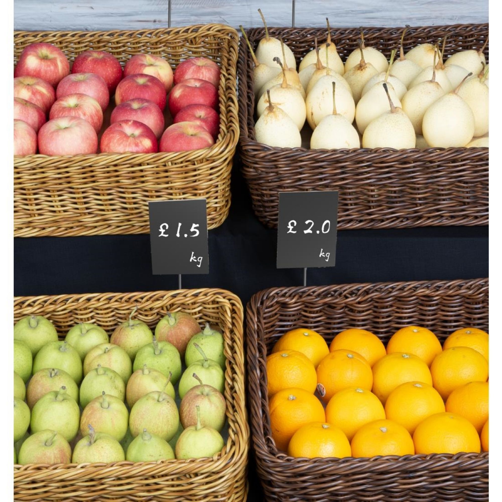 Picture of Olympia Polywicker Rectangular Display Basket Dark Brown 360x300mm