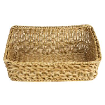 Picture of Olympia Polywicker Rectangular Display Basket Light Brown 525x385mm