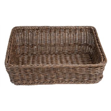 Picture of Olympia Polywicker Rectangular Display Basket Dark Brown 525x385mm