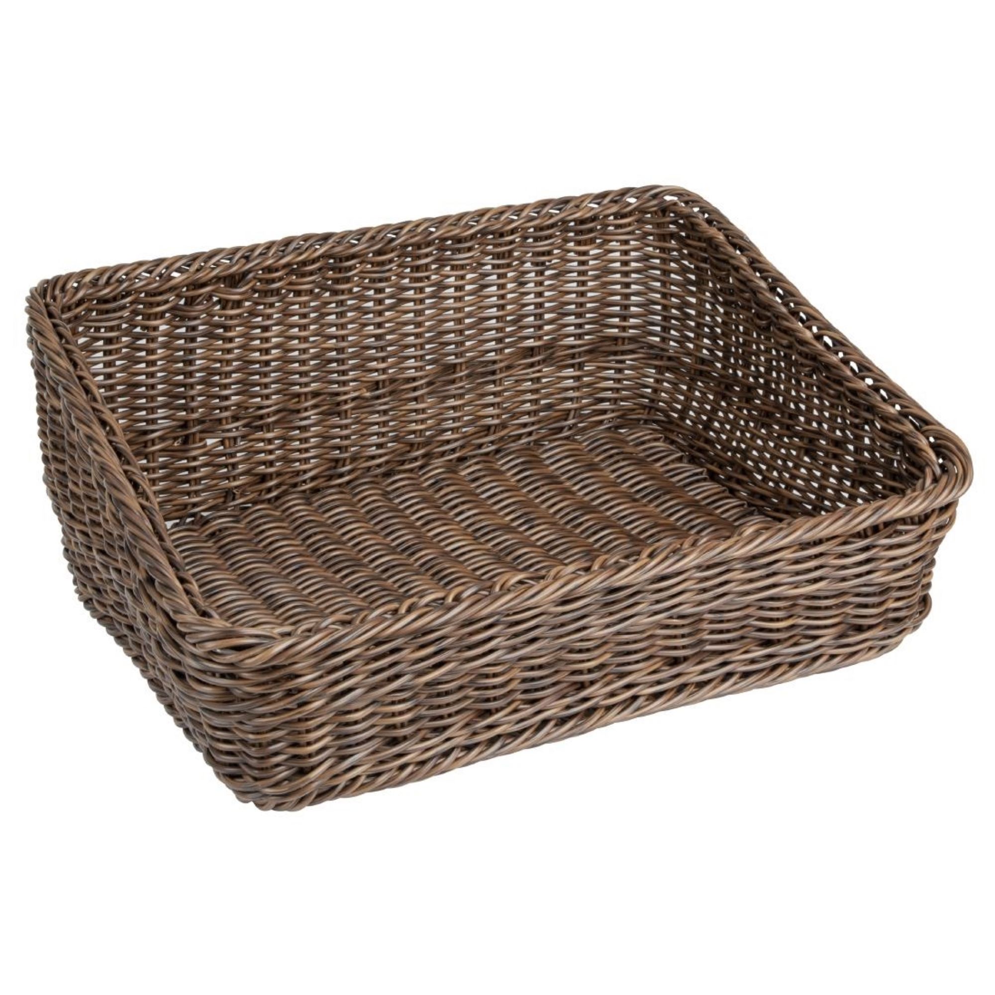 Picture of Olympia Polywicker Rectangular Display Basket Dark Brown 525x385mm