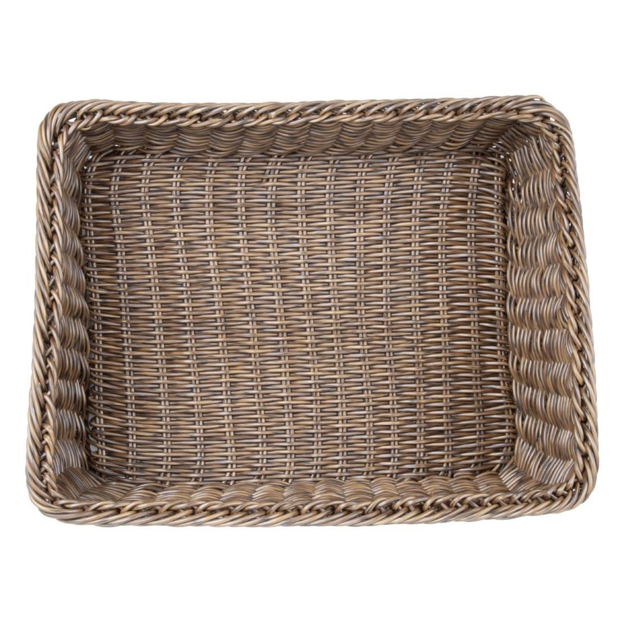 Picture of Olympia Polywicker Rectangular Display Basket Dark Brown 525x385mm