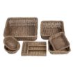 Picture of Olympia Polywicker Rectangular Basket Dark Brown 300x230mm