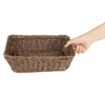 Picture of Olympia Polywicker Rectangular Basket Dark Brown 300x230mm