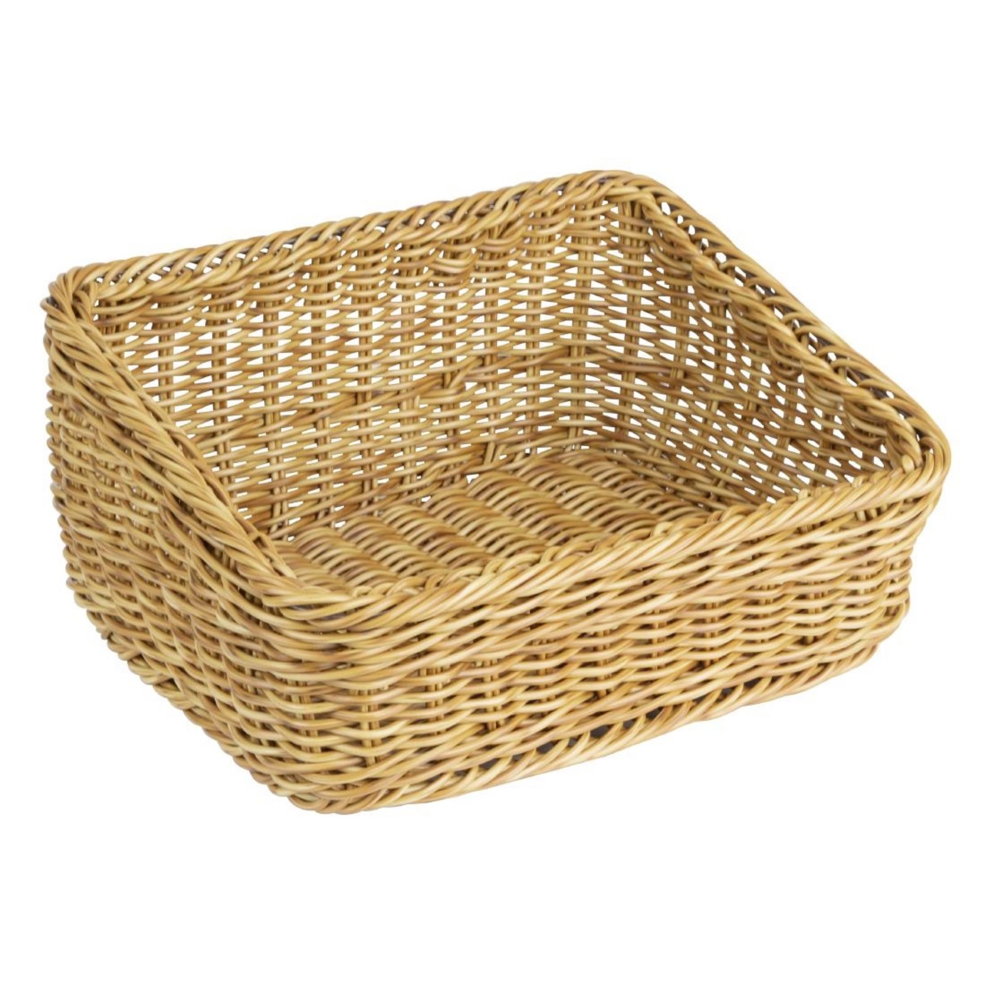Picture of Olympia Polywicker Rectangular Display Basket Light Brown 360x300mm
