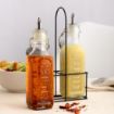 Picture of Kilner Oil Bottles and Metal Rack 300ml (2 Pack)