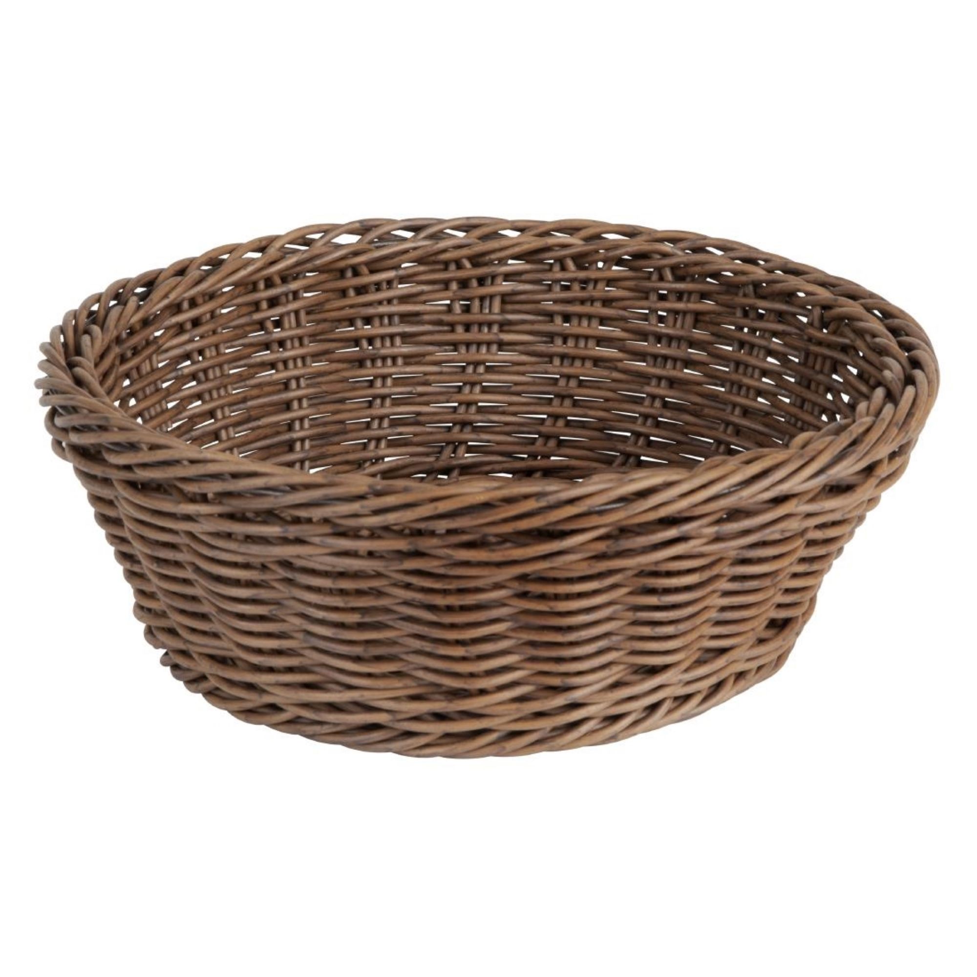 Picture of Olympia Polywicker Round Basket Dark Brown 220mm
