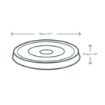 Picture of Vegware Nourish Moulded Fibre Cold Cup Flat Lids with Hole 89-Series (1000 Pack)