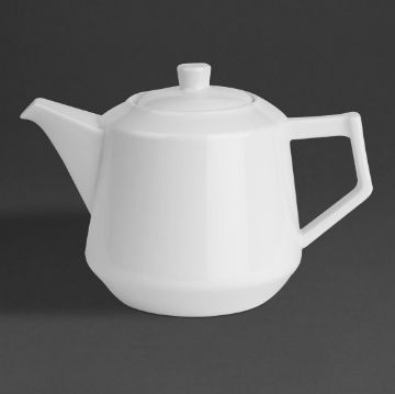 Picture of Olympia Whiteware Deco Teapot 820ml (2 Pack)