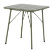 Picture of Bolero Amalfi Square Slatted Steel Folding Table Olive Green 700mm
