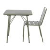 Picture of Bolero Amalfi Square Slatted Steel Folding Table Olive Green 700mm