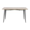 Picture of Bolero Bistro Dining Table Mango Wood Top Gunmetal Frame 1450mm