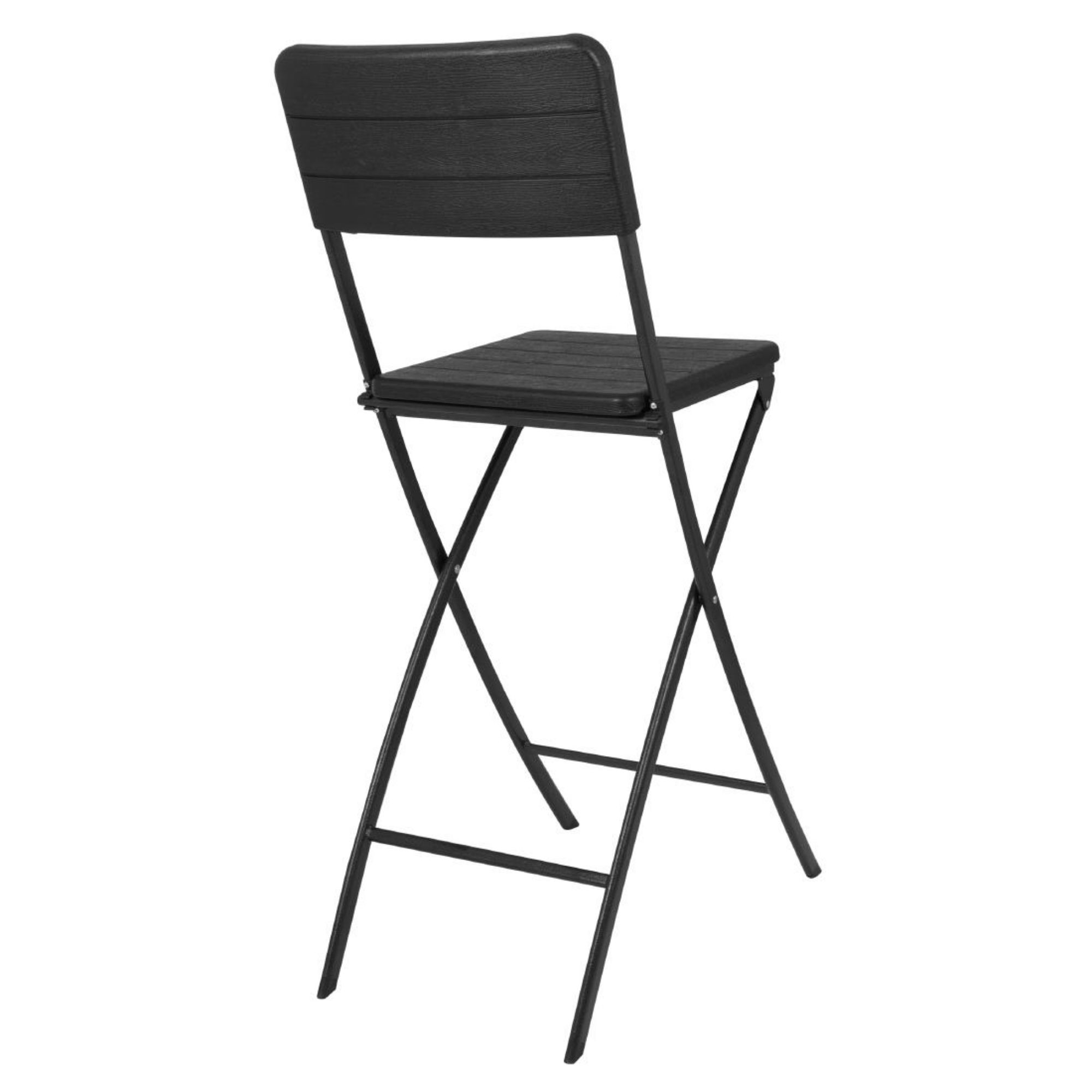Picture of Bolero Folding Bar Chairs Black Wood-Effect (2 Pack)