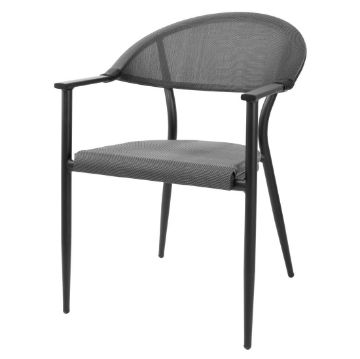 Picture of Bolero Santiago Outdoor Armchairs Black (4 Pack)