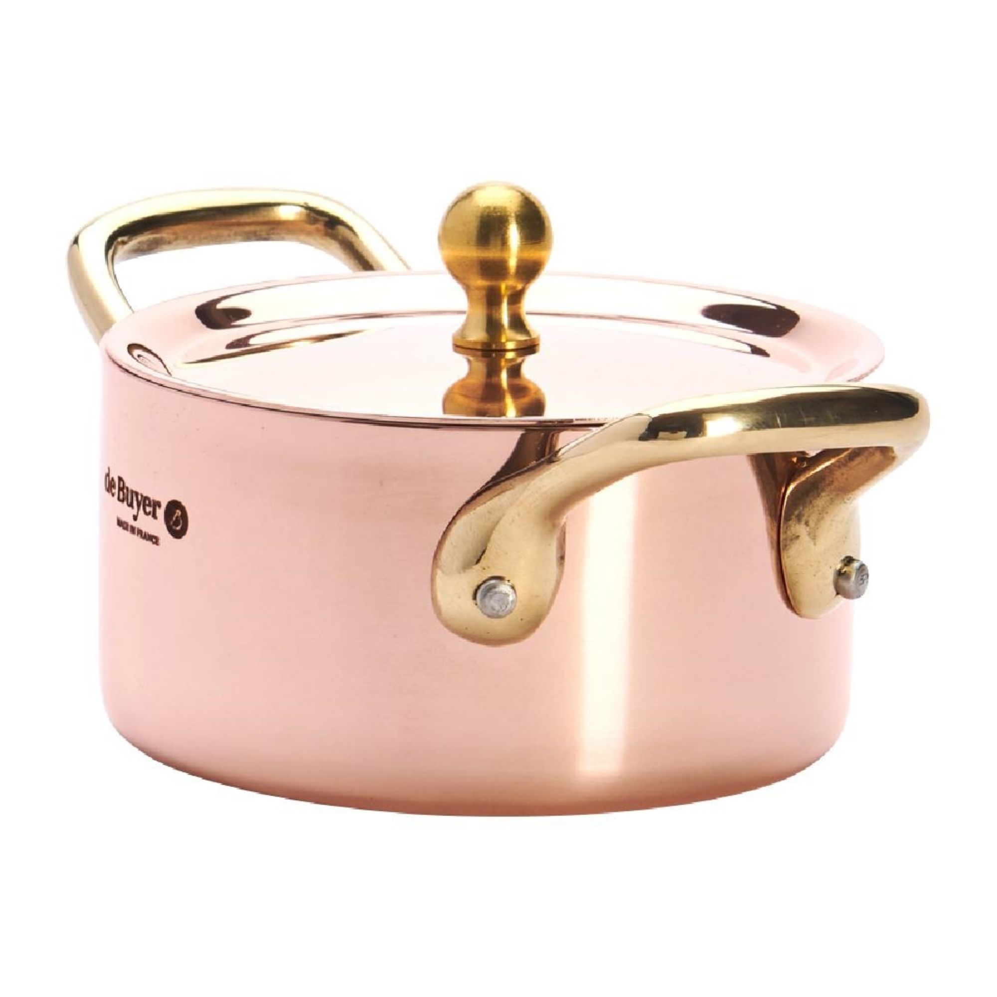 Picture of De Buyer Inocuivre Mini Saucepan with Brass Handles 10cm