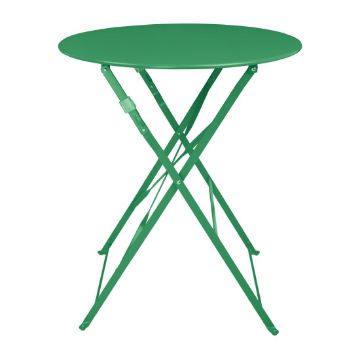 Picture of Bolero Perth Forest Green Pavement Style Round Table 600mm
