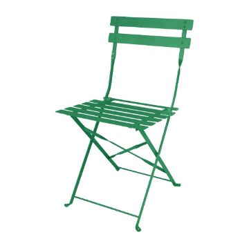 Picture of Bolero Perth Forest Green Pavement Style Steel Folding Chairs (2 Pack)