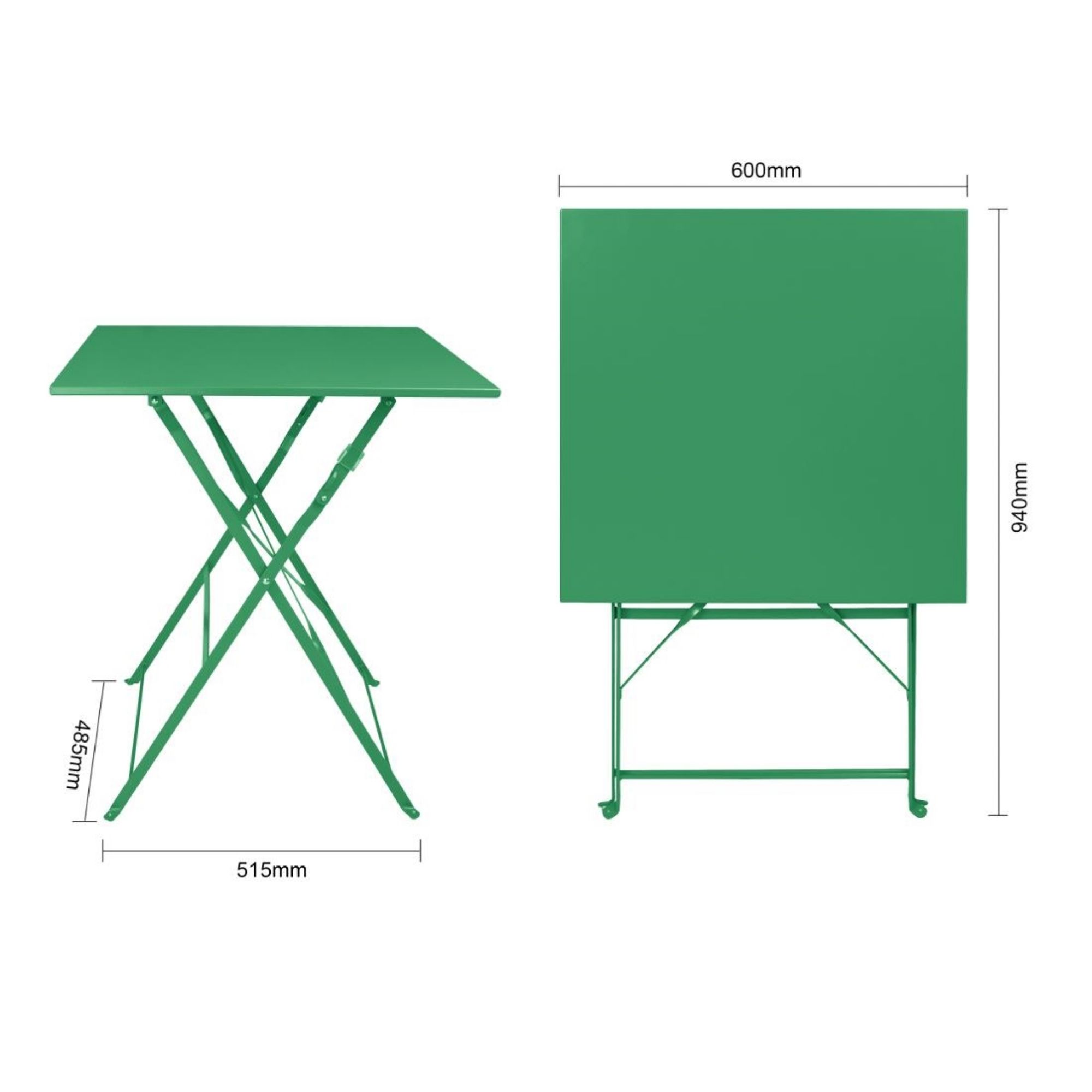 Picture of Bolero Perth Forest Green Pavement Style Square Table 600mm