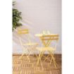 Picture of Bolero Perth Mellow Yellow Pavement Style Steel Folding Chairs (2 Pack)